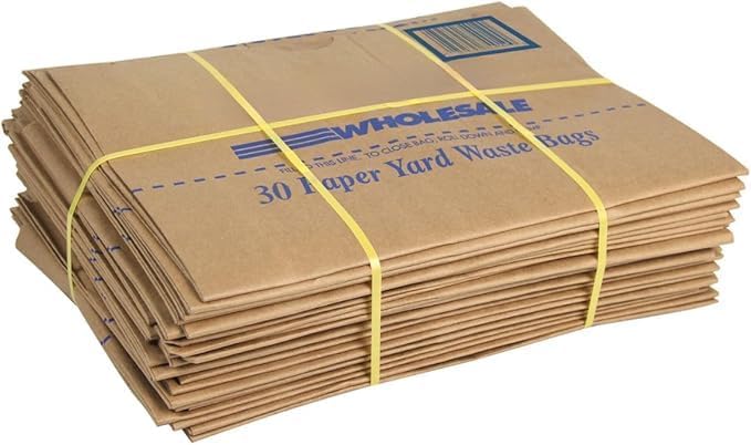 Necessia 30 Gallon Lawn & Leaf 2-Ply Heavy-Duty Yard Waste Compost Refuse Paper Bags, Eco-Friendly, Tear Resistant, Self Standing, Biodegredable, Made in USA, 15 Count - Image 3
